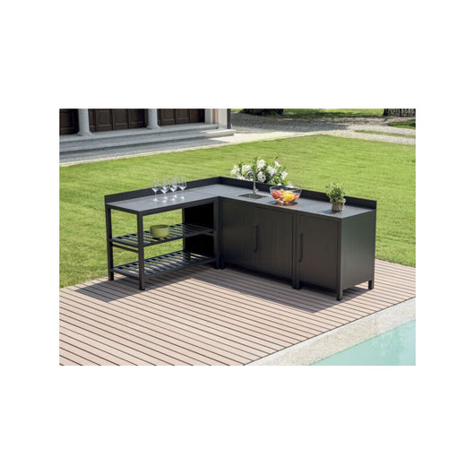 Modulo Cucina A Ripiani Aperti 120 X 60 Antracite Moia