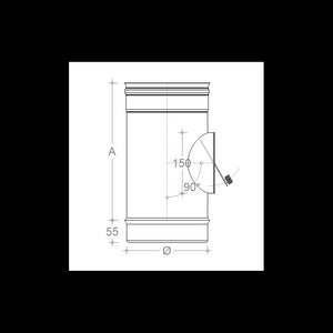 Modulo da 160mm aisi 304 con regolatore automatico di tiraggio