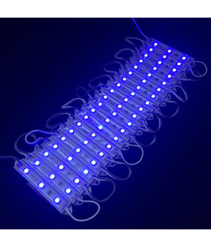 Modulo Da 20 Pezzi A 3 Led Smd 5050 5630 Freddo Caldo Blu Rosso Verde Rgb Ip65  -blu -smd 5630     