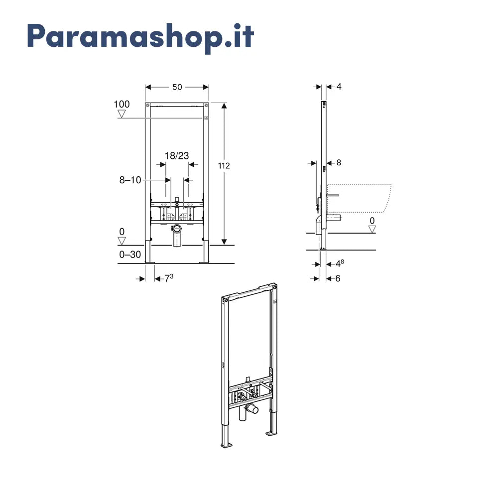 Geberit modulo Duofix installazione su cartongesso per bidet sospeso