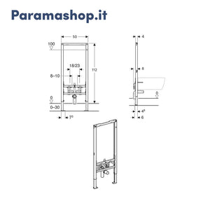Geberit modulo Duofix installazione su cartongesso per bidet sospeso