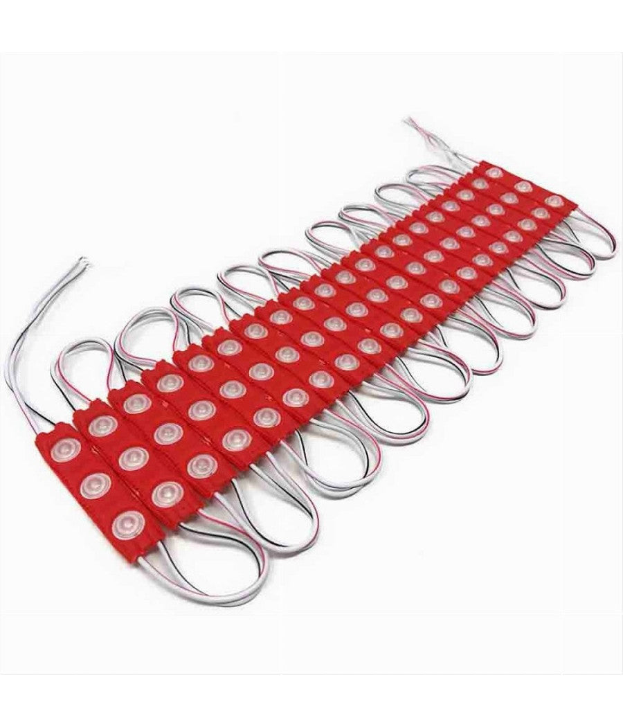 Modulo Led 12v 20 Strisce 2835 Insegne Tabelle Vari Toni Luce Ip65 Abt-2835-6114  -rosso      -
