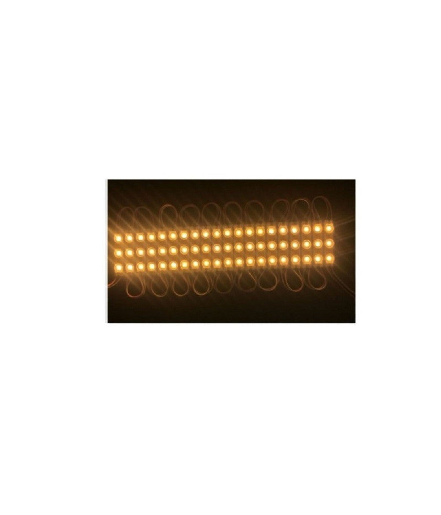 Modulo Led 12v 2835 20 Strisce 3 Led Insegne Tabelle Vari Colori Luce 2835-12v-3  -bianco Caldo      -