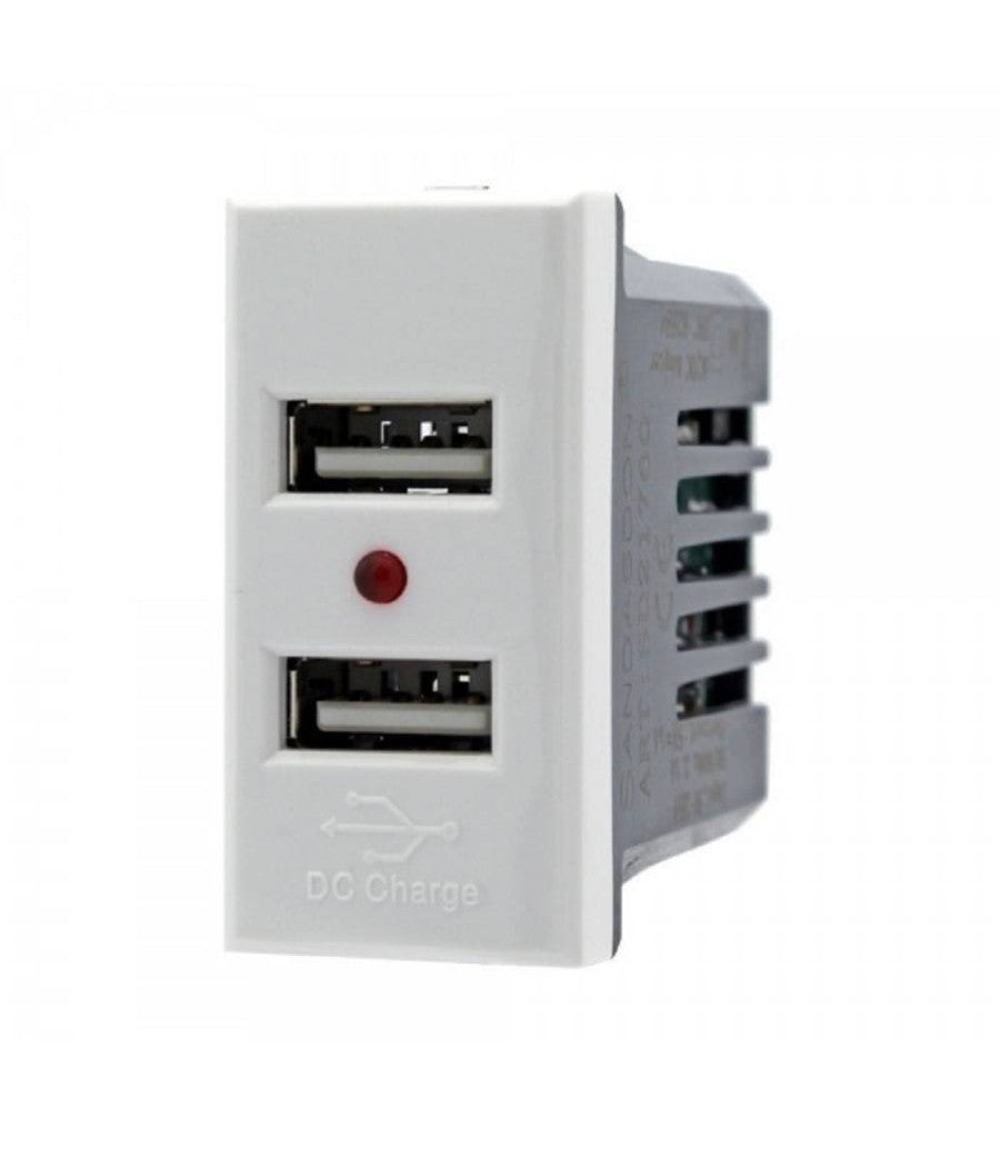 Modulo Presa Caricatore 2 Porte Usb 2,1a Bianco Compatibile Bticino Axolute         