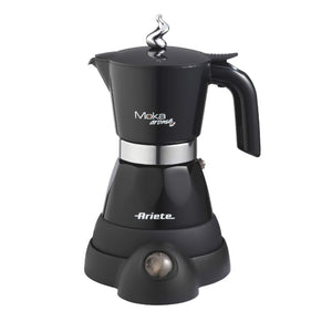 Moka elettrica 2/4 tazze - Autospegnimento - Mantenimento temperatura 30' - 400W - Nero