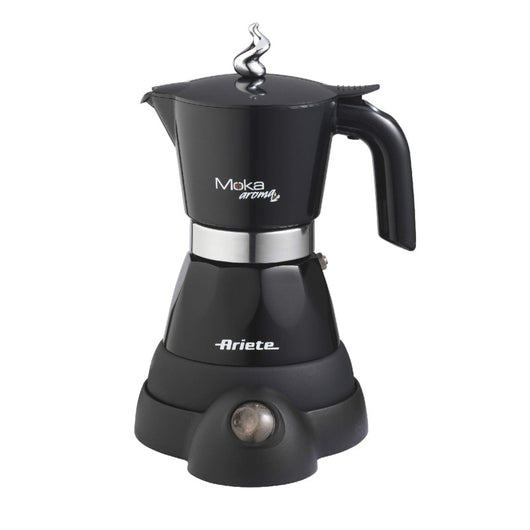 Moka elettrica 2/4 tazze - Autospegnimento - Mantenimento temperatura 30' - 400W - Nero