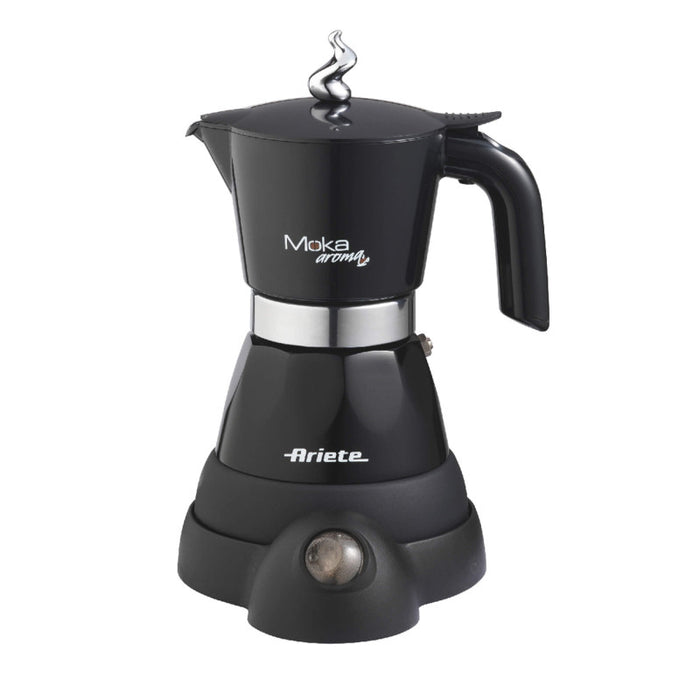 Moka elettrica 2/4 tazze - Autospegnimento - Mantenimento temperatura 30' - 400W - Nero