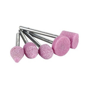 Mole su perno in corindone abrasivo rosa per trapano, diametro 6mm