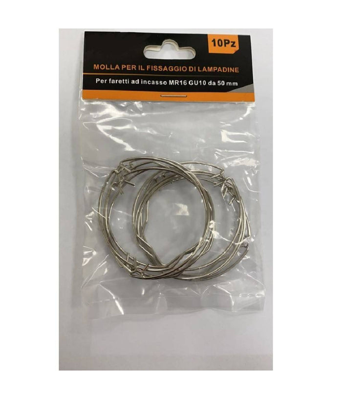 Molla Per Fissaggio Lampadine Di Ricambio Per Porta Faretti In Gesso 50mm Ml-50         