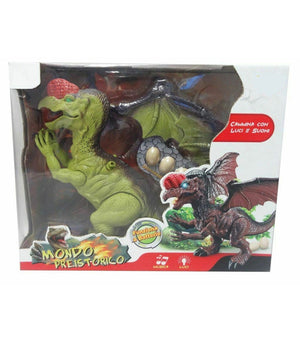 Mondo Preistorico Dinosauro Cammina Con Luci Suoni Giocattolo Gioco Bambini         