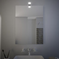 Specchio bagno con lampada led verticale o orizzontale panay, misura 70x50