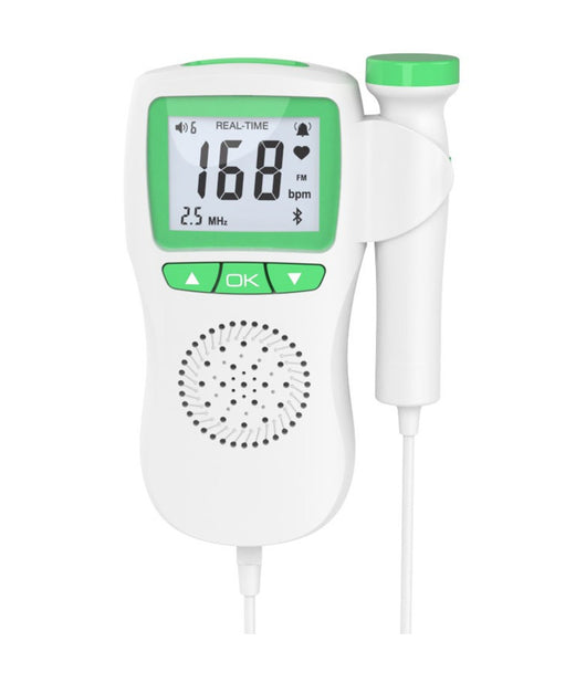 Trade Shop - Monitor Cardiaco Movimento Fetale Doppler Gravidanza Tascabile Q-c022 A Batteria -