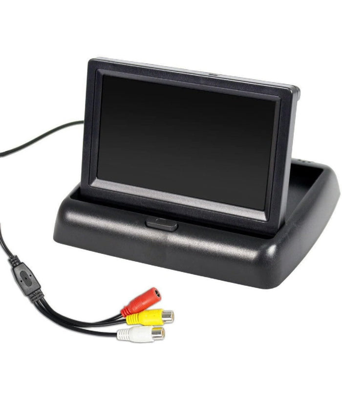 Monitor Display A Colori 4.3" Pieghevole Tft Lcd Hd Per Telecamera Retromarcia         