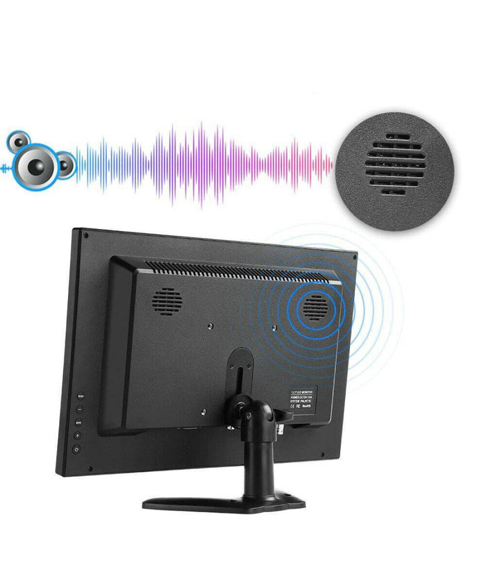 Monitor Hdmi Vga Schermo Lcd Tft 13.3 Pollici 1080p Altoparlante Bnc Usb Rca         