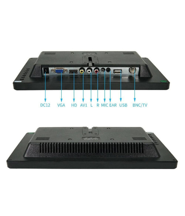 Monitor Hdmi Vga Schermo Lcd Tft 13.3 Pollici 1080p Altoparlante Bnc Usb Rca         