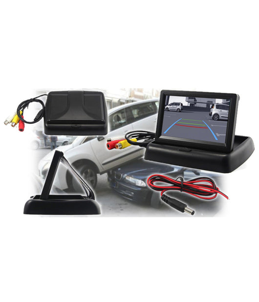 Monitor Lcd A Scompars Tft 4.3" A Colori Auto Camper Per Telecamera Retromarcia         