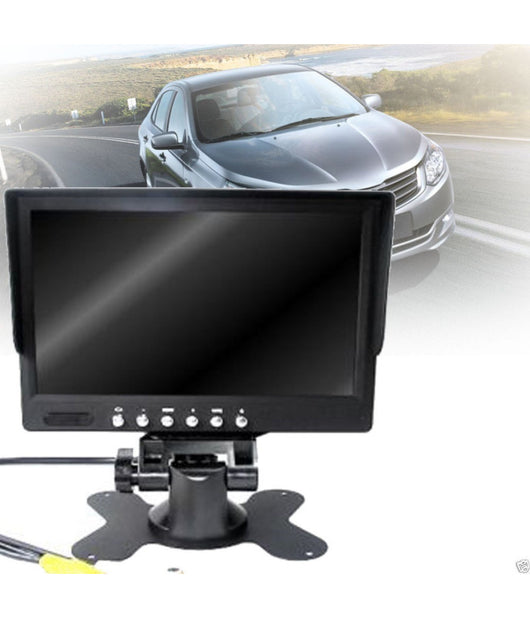 Monitor Lcd Led Tft 7" Pollici 2 Ingressi Per Telecamera Retromarcia         