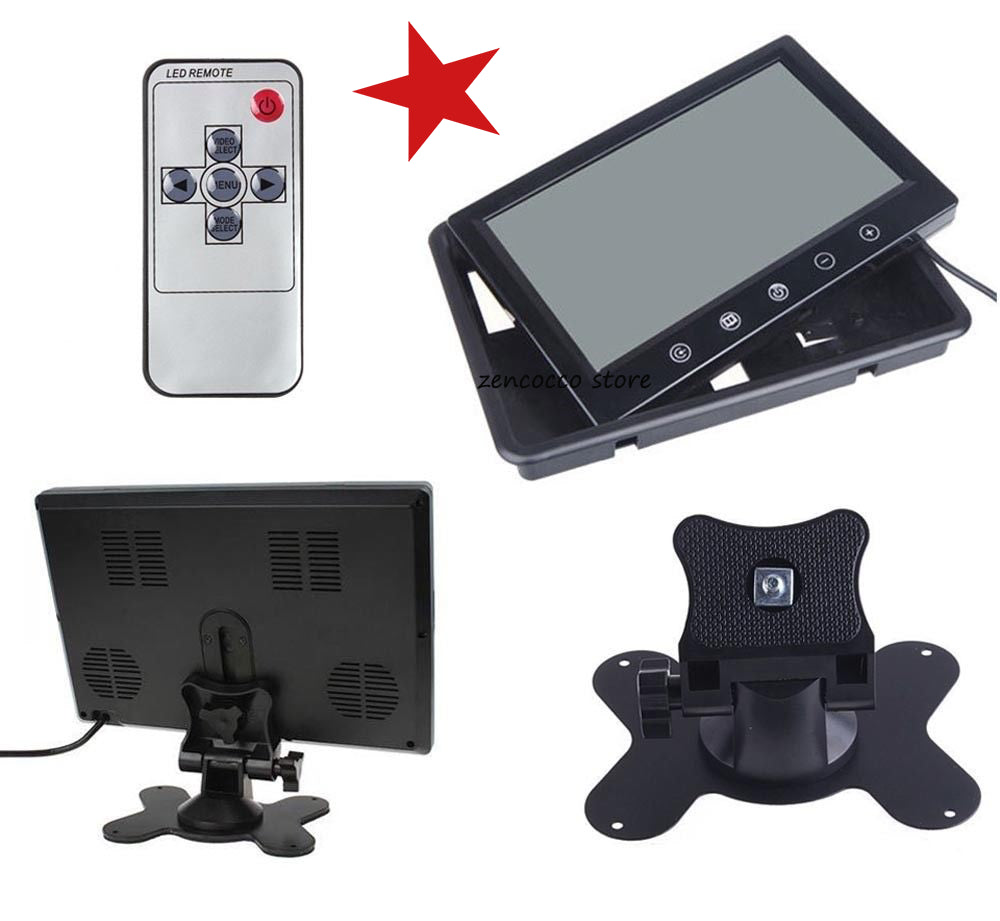 Monitor LCD TFT 10" Con 2 Ingressi Video AUTO CAMPER POGGIATESTA Video SECURITY - Tech-It