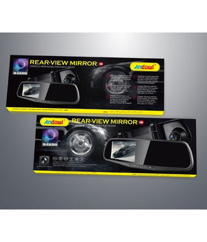 Monitor Per Specchietti Auto 4,5" Q-ca599 Con Videocamera Anteriore Posteriore Hd         