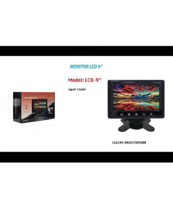 Monitor Per Videosorveglianza Telecamera Auto Lcd 9 Pollici 12v Maxtech Lcd-9"         