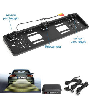 Monitor Portatarga Con Telecamera E Sensori Di Parcheggio Monitor Da 4.3"         