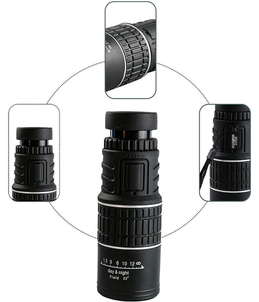 Monocolo 30x52 Cannocchiale Zoom Ingrandimento Custodia Campeggio Stadio Teatro         