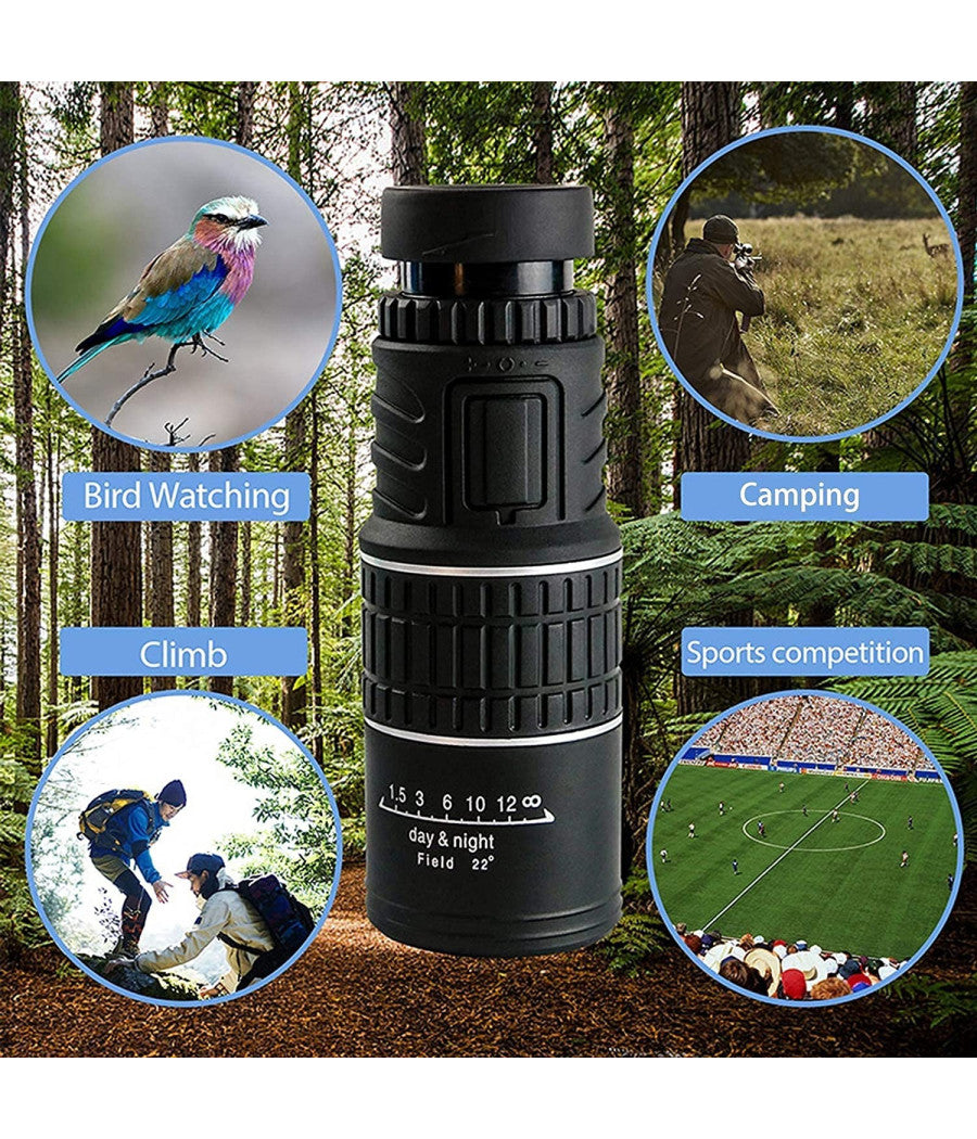 Monocolo 30x52 Cannocchiale Zoom Ingrandimento Custodia Campeggio Stadio Teatro         