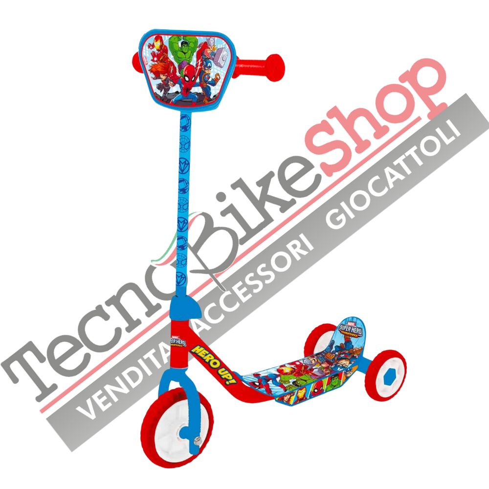 Monopattino per Bambini in Acciaio 3 Ruote Superhero