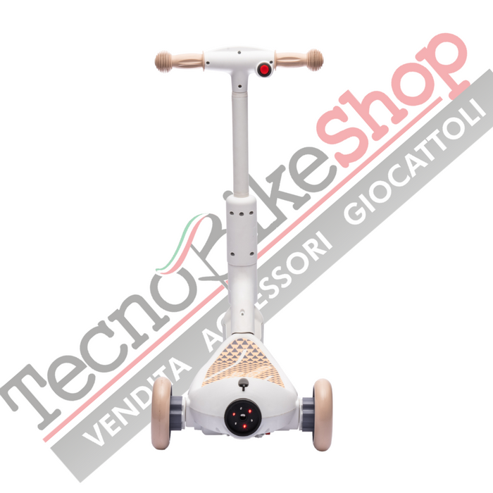 Monopattino Elettrico per Bambini Deluxe 3 Ruote + Casco e Kit Protezioni-Beige