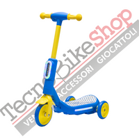 Monopattino Elettrico per Bambini Deluxe 3 Ruote + Casco e Kit Protezioni-Blu