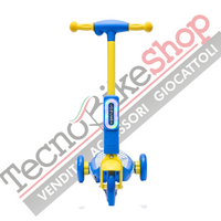 Monopattino Elettrico per Bambini Deluxe 3 Ruote + Casco e Kit Protezioni-Blu