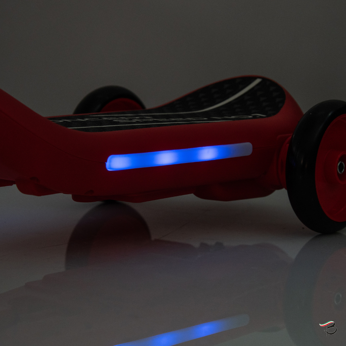 Monopattino Elettrico per Bambini Deluxe 3 Ruote + Casco e Kit Protezioni-Blu