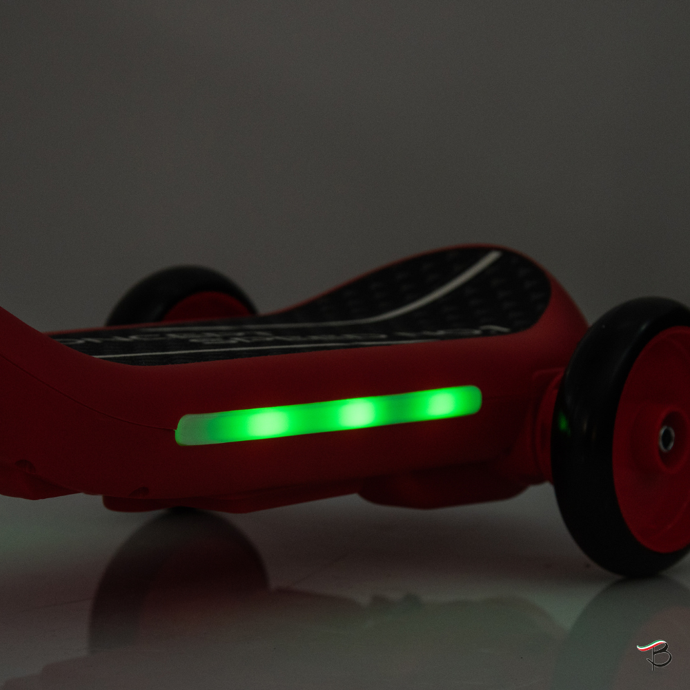 Monopattino Elettrico per Bambini Deluxe 3 Ruote + Casco e Kit Protezioni-Blu