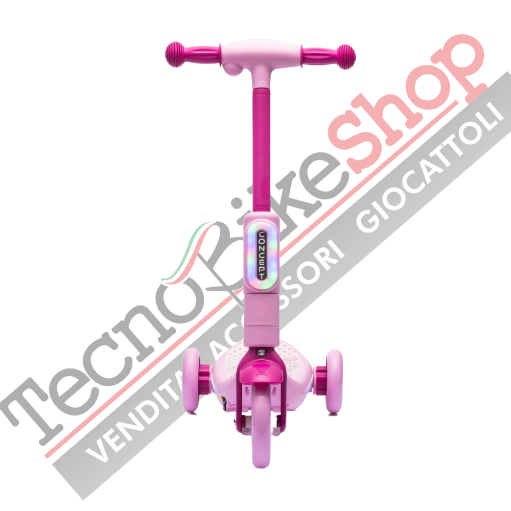 Monopattino Elettrico per Bambini Deluxe 3 Ruote + Casco e Kit Protezioni-Rosa