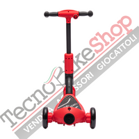 Monopattino Elettrico per Bambini Deluxe 3 Ruote + Casco e Kit Protezioni-Rosso