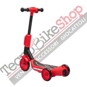Monopattino Elettrico per Bambini Deluxe 3 Ruote + Casco e Kit Protezioni-Rosso