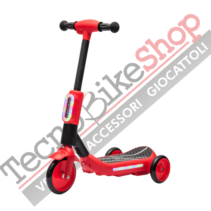 Monopattino Elettrico per Bambini Deluxe 3 Ruote + Casco e Kit Protezioni-Rosso