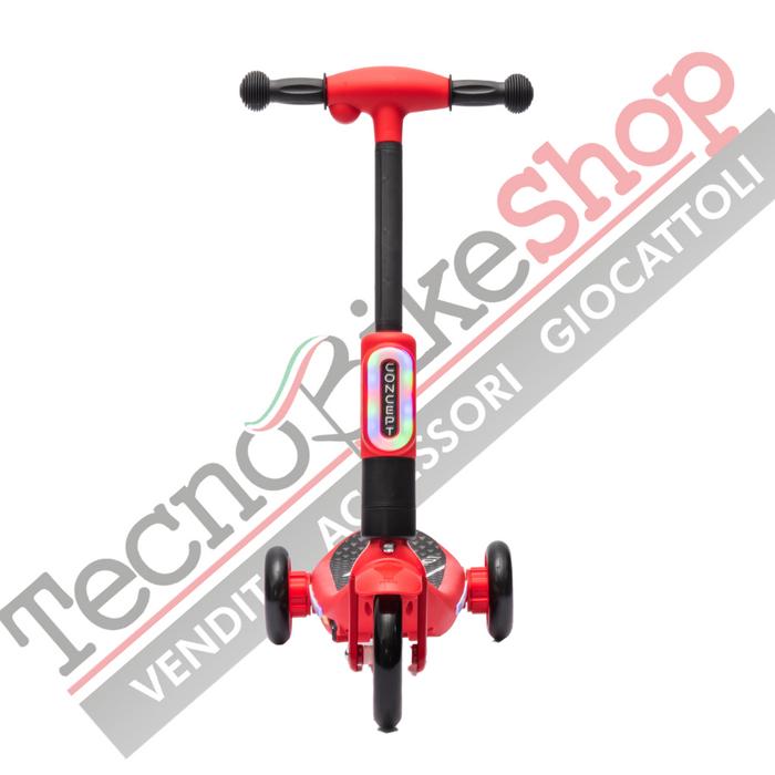 Monopattino Elettrico per Bambini Deluxe 3 Ruote + Casco e Kit Protezioni-Rosso