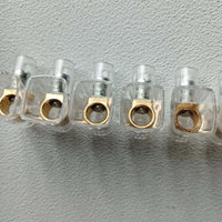 Morsetti unipolari da 1,5mmq connettori trasparenti in stecca da 10 pezzi cadauno