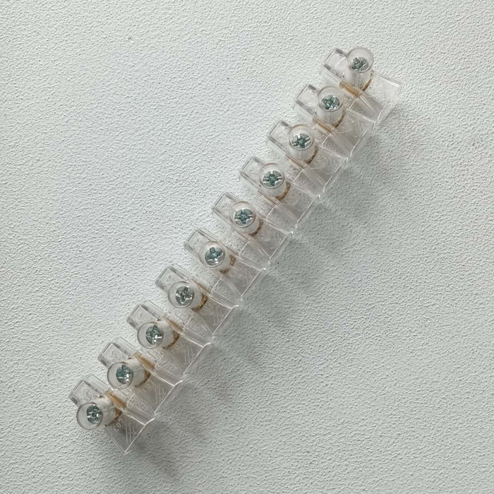 Morsetti unipolari da 1,5mmq connettori trasparenti in stecca da 10 pezzi cadauno