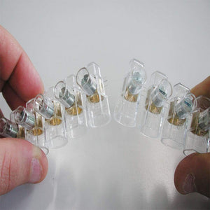 Morsetti unipolari da 2,5mmq connettori trasparenti in stecca da 10 pezzi cadauno