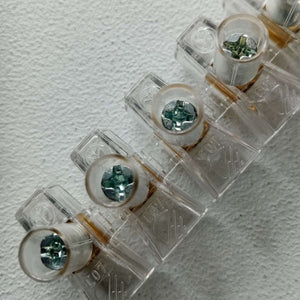 Morsetti unipolari da 2,5mmq connettori trasparenti in stecca da 10 pezzi cadauno