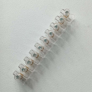 Morsetti unipolari da 2,5mmq connettori trasparenti in stecca da 10 pezzi cadauno