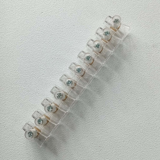 Morsetti unipolari da 2,5mmq connettori trasparenti in stecca da 10 pezzi cadauno