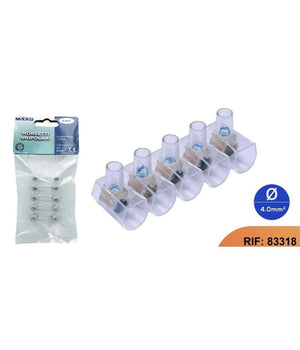 Morsetti Unipolari Terminali Morsettiera 2 Stecche Da 5 Pezzi Sezione 4mmÂ² 83318         