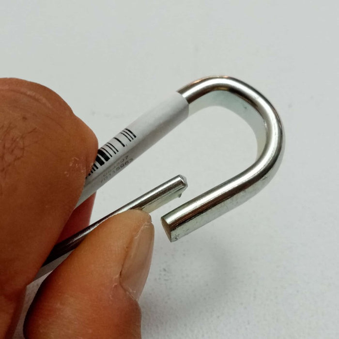 Moschettone simplex 120mm moschettone in ferro zincato con girello