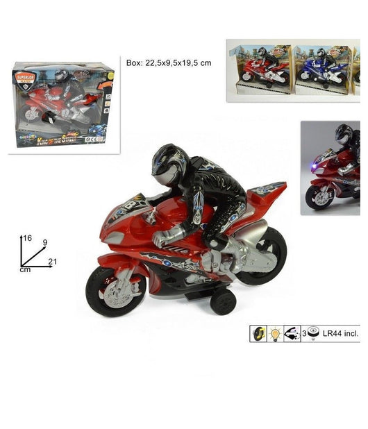 Moto Da Strada Funzionamento A Frizione Con Luci Gioco Giocattolo Bambini         