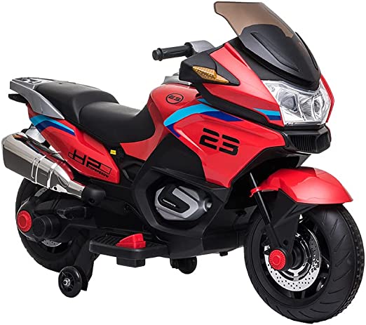 Moto Elettriche Per Bambini 12v 3-6 anni Moto Elettrica Per Bambini 5 Anni Con Design realistico. Luci e Suoni. Lettore