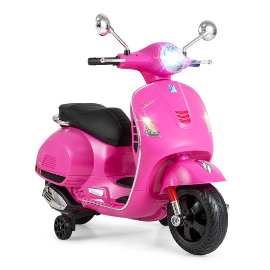 Moto elettrica per bambini 101 x 46 x 75 cm stabile con musica e clacson design Vespa rosa PP 20_0017210