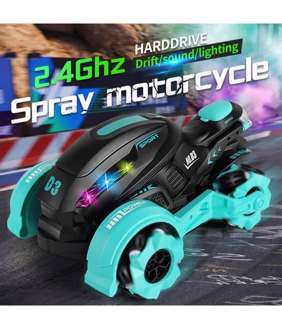 Motocicletta Acrobatica Telecomandata Con Effetto Sonoro Spruzzi D'acqua Q-d3         